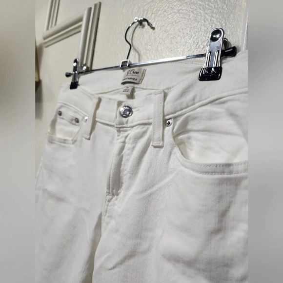 Women's J.Crew Toothpick Off White Skinny Jeans Size 26 Casual Summer Vacation - Picture 10 of 10